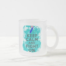 Thyroid Cancer Keep Calm and Fight On Coffee Mugs