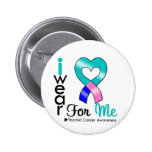 THYROID CANCER Ribbon For Me Buttons