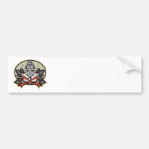 Thyrsus Pine Cone Staff Leaves Retro Bumper Stickers
