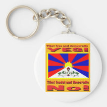 Tibet free and democratic key chains