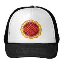Tibetan Karma Buddhism Eternal Knot Trucker Hats