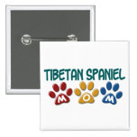 TIBETAN SPANIEL Mum Paw Print 1 Buttons