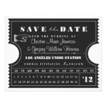 Ticket Punch Card Save the Date Personalized Invitation