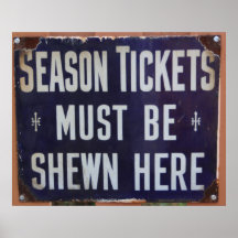 Ticket sign Chinnor Station Oxfordshire UK Posters