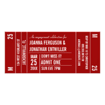 Ticket Stub Party Invitation