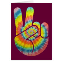 Tie Dye Peace Hand Cards