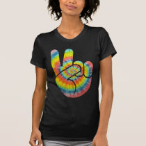 Tie Dye Peace Hand t-shirts