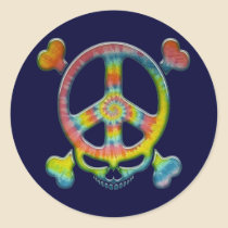 Tie-Dye Peace Pirate stickers