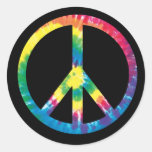 Tie dye peace sign 2 stickers