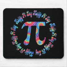 Tie Dye Pi Day Tees and Gifts Mouse Mat
