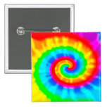 Tie Dye Spiral Pinback Button