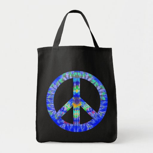 Tie Dyed Peace Sign Bag