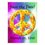 Tie Dyed Peace Sign Invitations