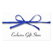 Tied Blue Bow Business Cards