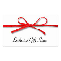 Tied Red Bow Business Cards