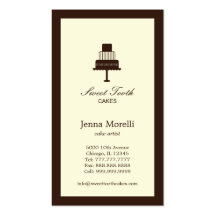 Tiered Cake Business Card - Chocolate