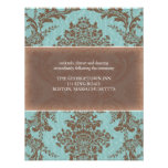 Tiffany Blue Elegant Damask reception card Personalized Announcement