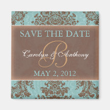 Tiffany Blue Elegant SAVE THE DATE Magnet