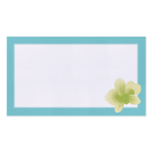 Tiffany Blue & Green Orchid Wedding Placecards Business Card