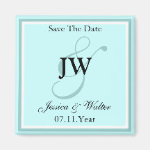 Tiffany Blue Save The Date Magnet