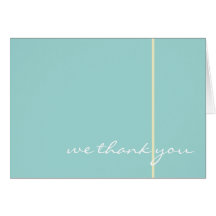 Tiffany Blue Wedding Thank you Card