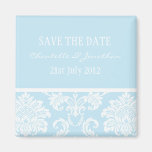 Tiffany Damask Save The Date Magnet