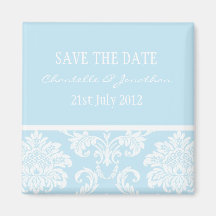 Tiffany Damask Save The Date Magnet