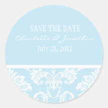 Tiffany Damask Wedding Sticker