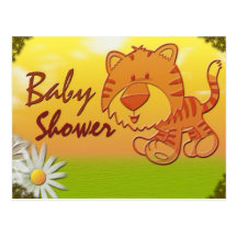Tiger Baby Shower Postcard