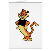 Tiger - Black Mascot Note Card