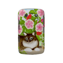 Tiger Cat in Patio Jungle Blackberry Bold Case