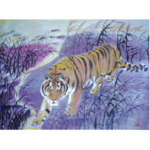 tiger crossing water acrylic cut outs