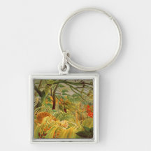 Tiger in a Tropical Storm  1891 Keychains