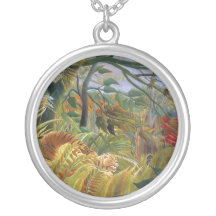 Tiger in a Tropical Storm (Surprised!) Rousseau Necklaces