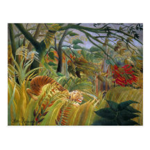 Tiger in a Tropical Storm (Surprised!) Rousseau Postcards