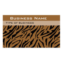 Tiger Print Business Card Template