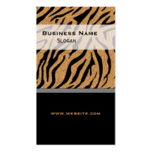 Tiger Print  Business Card Template