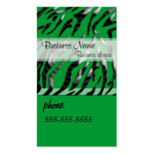 Tiger Print  Business Card Template