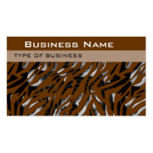 Tiger Print Business Card Template