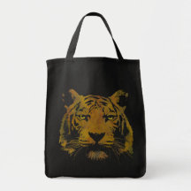 Tiger Print Dark Bags