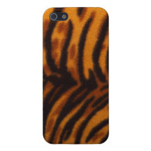Tiger Print Fabric Look iphone5 case Cover For iPhone 5