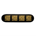 Tiger Print Pattern. Orange and Black. Skate Board Decks