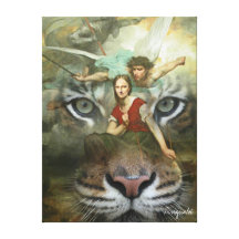 Tiger Rider Gallery Wrapped Canvas