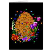 Tiger Skin Easter Egg Cards