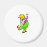 Tight Rope Walking Clown Fridge Magnets