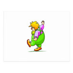 Tight Rope Walking Clown Postcards