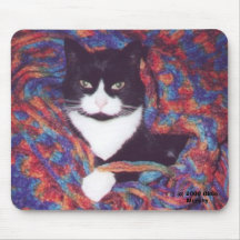"Tiki in Doug's Afghan" Mouse Mats