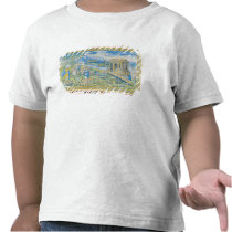 Tile depicting the Story of Noah t-shirts