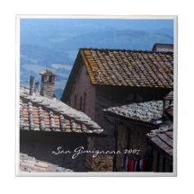 Tile - Rooftops over San Gimignano
