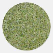 tiles green round sticker